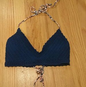 Crocheted Blue Bikini Top